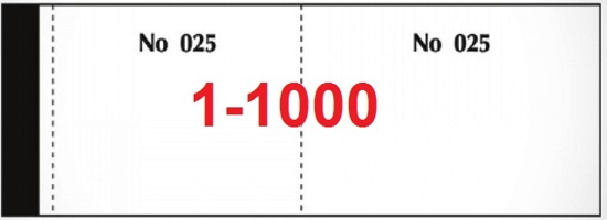 Picture of Lottery 1-1000 - White (CASH) 6x17 156