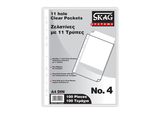 Picture of GELATINES SKAG A4 P WITH 11 HOLES No4