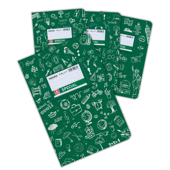 Picture of NOTEBOOK DOODLES GREEN 50 SH