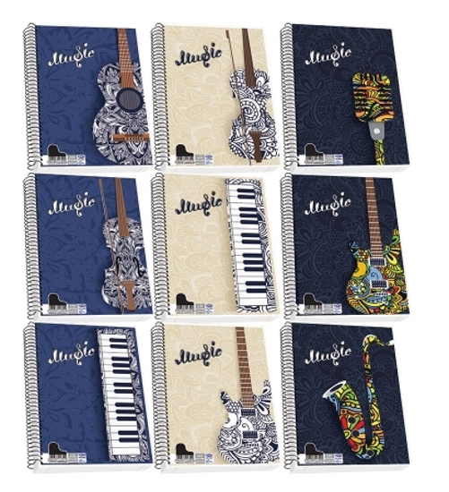 Picture of NOTEBOOKS MUSIC SPIRAL  A4 SH.40 70 GR