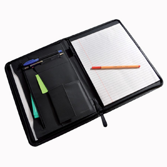 Picture of FOLDER CONFERENCE MONOLITH WITH NOTE BLOCK A4 BLACK M2870