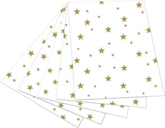 Picture of URSUS PAPER WHITE WITH GOLDEN STARS 50X70 300gr