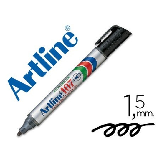 Εικόνα της ΜΑΡΚΑΔΟΡΟΣ ARTLINE EK-107 ΑΝΕΞΙΤΗΛΟΣ ΟΙΝΟΠΝΕΥΜΑΤΟΣ ΣΤΡΟΓΓΥΛΗ ΜΥΤΗ 1,5mm ΜΑΥΡΟΣ