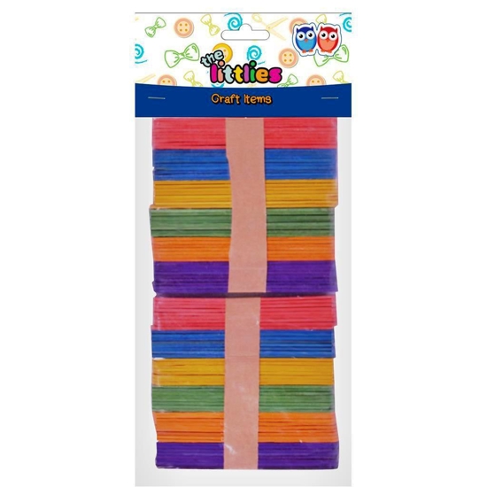 Picture of WOODEN STICKS COLORED 114mm 100PCS THE LITTLIES