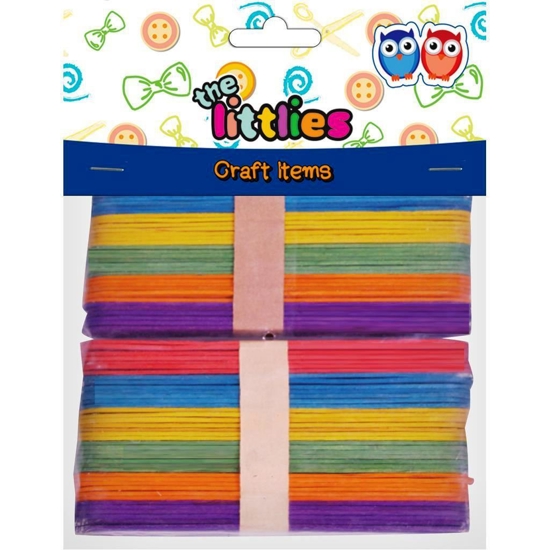 Picture of OODEN STICKS COLORED 150mm 80PCS THE LITTLIES