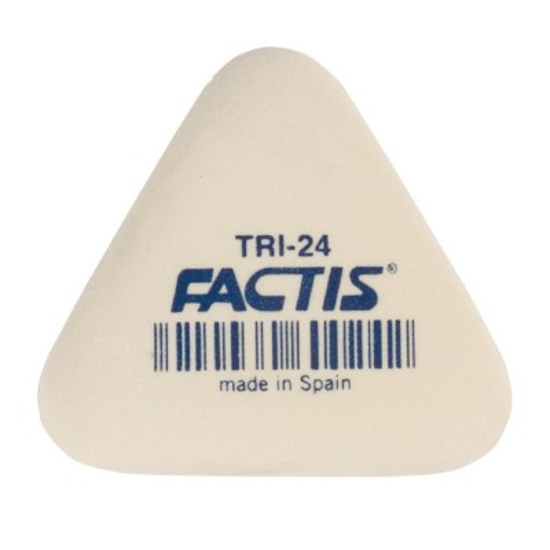 Picture of ERASER FACTIS TRI-24 TRIANGLE WHITE