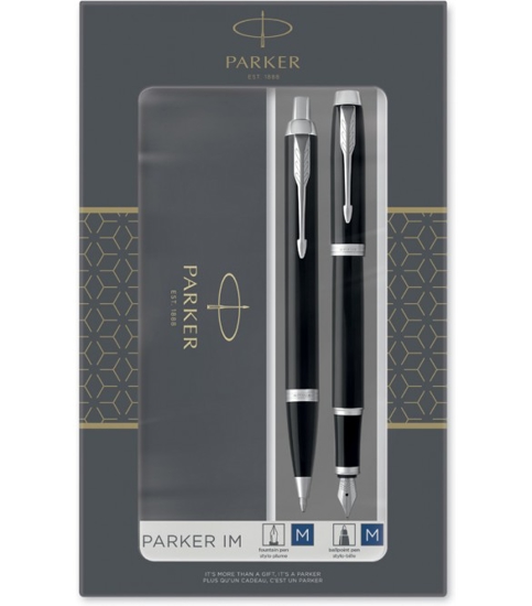 Εικόνα της ΣΕΤ ΔΩΡΟΥ ΣΤΥΛΟ ΚΑΙ ΠΕΝΑ PARKER IM DUO PACK BLACK CT