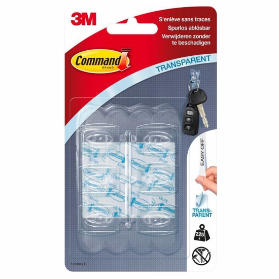 Picture of 3M Command ™ Mini Transparent Hooks with Transparent Tapes 6 PCS 17006CLR