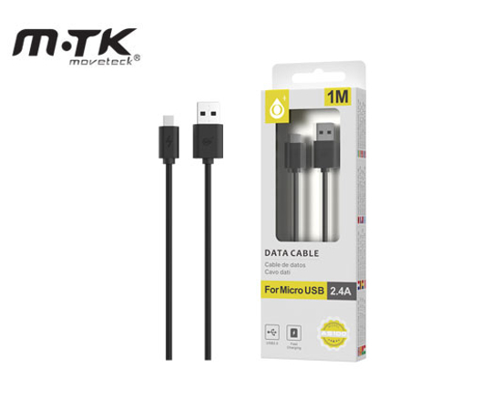 Picture of MTK CABLE MICRO USB 2.4A 1M AS100 2100272 BLACK