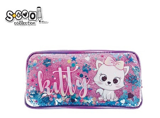 Picture of PENCIL CASE SCOOL ΑCCΕSSΟRΙΖΕ ΚΙΤΤΥ GLITTER TINSEL 22Χ11Χ5.5