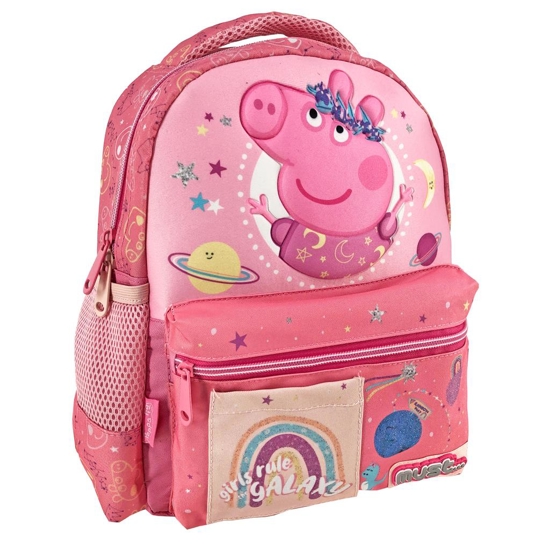 Picture of SCHOOL BACKPACK TODDLER PEPPA PIG GIRLS RULE GALAXY MUST 2 POCKETS