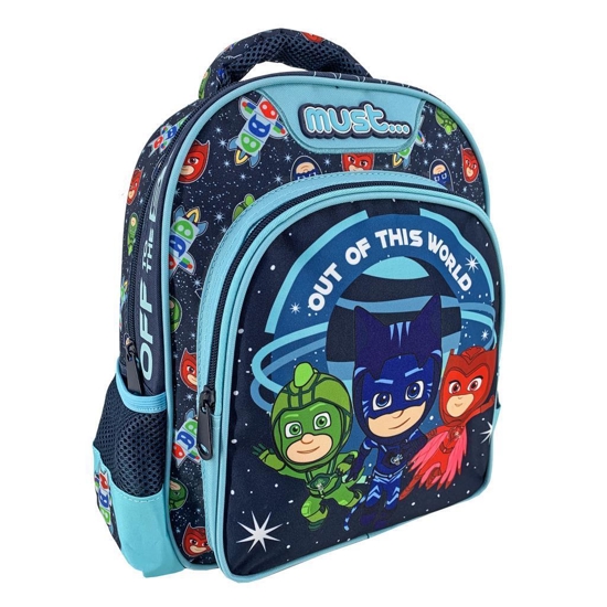 Εικόνα της ΣΧΟΛΙΚΗ ΤΣΑΝΤΑ ΠΛΑΤΗΣ ΝΗΠΙΟΥ PJ MASKS OUT OF THIS WORLD MUST 2 ΘΗΚΕΣ