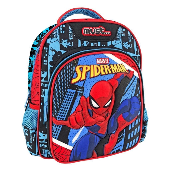 Εικόνα της ΣΧΟΛΙΚΗ ΤΣΑΝΤΑ ΠΛΑΤΗΣ ΝΗΠΙΟΥ SPIDERMAN GO SPIDEY MUST 2 ΘΗΚΕΣ