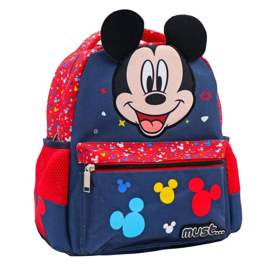 Εικόνα της ΣΧΟΛΙΚΗ ΤΣΑΝΤΑ ΠΛΑΤΗΣ ΝΗΠΙΟΥ DISNEY MICKEY MOUSE FACE MUST 2 ΘΗΚΕΣ