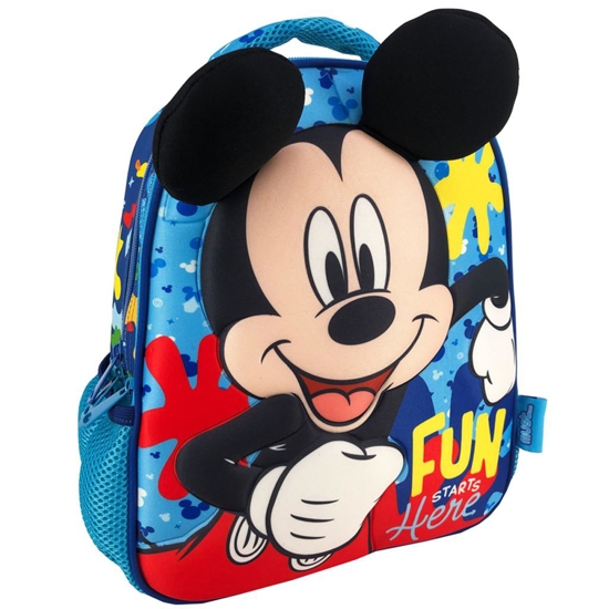 Εικόνα της ΣΧΟΛΙΚΗ ΤΣΑΝΤΑ ΠΛΑΤΗΣ ΝΗΠΙΟΥ DISNEY MICKEY MOUSE FUN STARTS HERE MUST 2 ΘΗΚΕΣ