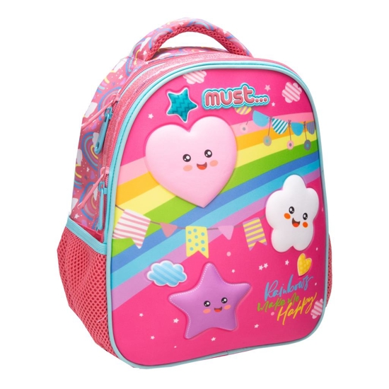 Picture of SCHOOL BACKPACK TODDLER MUST RAINBOW 3D SOFT 2 POCKETS