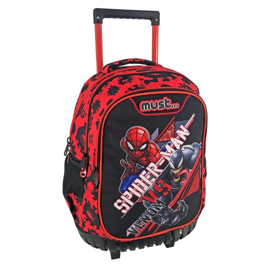 Picture of PRIMARY SCHOOL BAG TROLLEY SPIDERMAN VS VENOM MUST 3 POUCHES