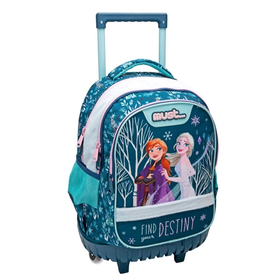 Picture of PRIMARY SCHOOL BAG TROLLEY DISNEY FROZEN FIND YOUR DESTINY MUST 3 POUCHES