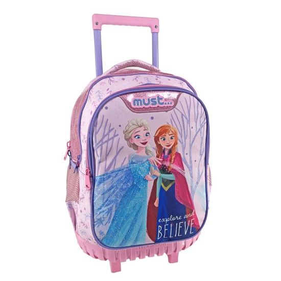Picture of PRIMARY SCHOOL BAG TROLLEY DISNEY FROZEN EXPLORE AND BELIEVE MUST 3 POUCHES