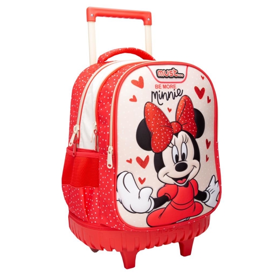 Picture of PRIMARY SCHOOL BAG TROLLEY DISNEY MINNIE MOUSE BE MORE MINNIE MUST 3 POUCHES