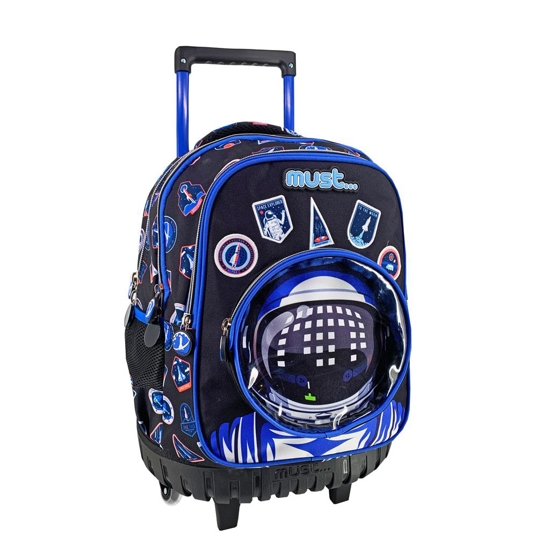 Picture of PRIMARY SCHOOL BAG TROLLEY ASTRONAUT MUST 3 POUCHES