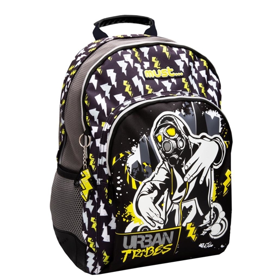Picture of PRIMARY SCHOOL BACKPACK MUST ENERGY URBAN TRIBES GLOW IN THE DARK 3 CASES
