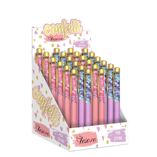 Picture of PEN CONFETTI 2 COLORS TESORO