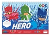 Picture of PAINTING BLOCK PJ MASKS 23X33 40 SHEETS STICKERS-STENCIL- 2 COLORING PAGES 2 DESIGNS