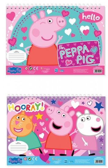 Picture of PAINTING BLOCK PEPPA PIG 23X33 40 SHEETS STICKERS-STENCIL- 2 COLORING PAGES 2 DESIGNS