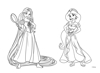 Picture of PAINTING BLOCK DISNEY PRINCESS 23X33 40 SHEETS STICKERS-STENCIL- 2 COLORING PAGES 2 DESIGNS
