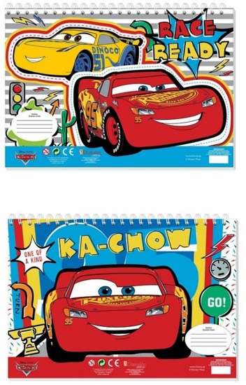 Picture of PAINTING BLOCK DISNEY CARS 23X33 40 SHEETS STICKERS-STENCIL- 2 COLORING PAGES 2 DESIGNS