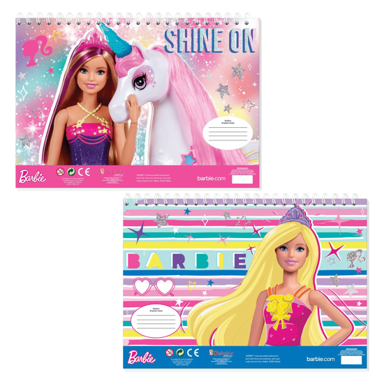 Εικόνα της ΜΠΛΟΚ ΖΩΓΡΑΦΙΚΗΣ BARBIE 23X33 40ΦΥΛΛΑ ΑΥΤΟΚΟΛΛΗΤΑ-ΣΤΕΝΣΙΛ- 2 ΣΕΛΙΔΕΣ ΧΡΩΜΑΤΙΣΜΟΥ 2 ΣΧΕΔΙΑ