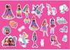 Picture of PAINTING BLOCK BARBIE 23X33 40 SHEETS STICKERS-STENCIL- 2 COLORING PAGES 2 DESIGNS