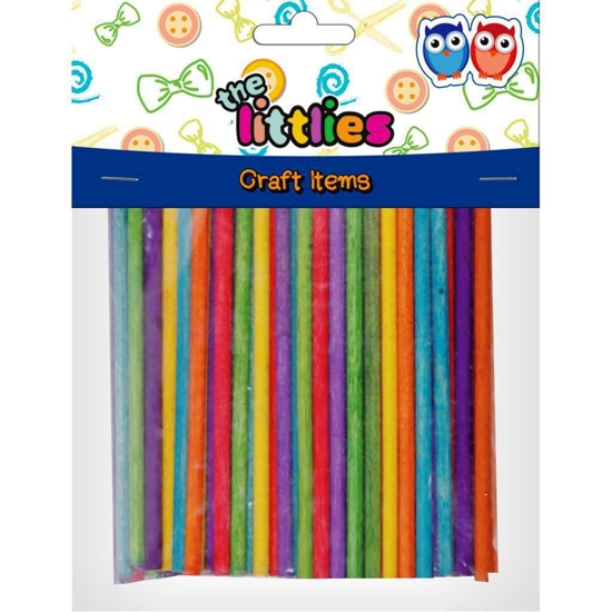 Picture of CYLINDER STICKS CRAFT THE LITTLIES COLORED 4X100MM 100 PCS