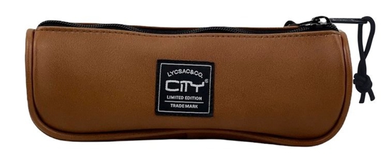 Picture of PENCIL CASE CITY ECLAIR LEATHERLIKE 27999 BROWN 1zip