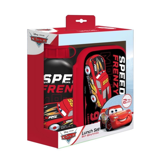 Εικόνα της ΣΕΤ ΦΑΓΗΤΟΥ DISNEY CARS ΜΕ ΦΑΓΗΤΟΔΟΧΕΙΟ 800 ML - ΠΑΓΟΥΡΙ ΑΛΟΥΜΙΝΙΟΥ 500 ML