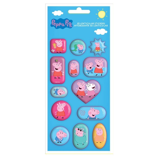 Picture of STICKERS 3D LENTICULAR 10X22 PEPPA PIG