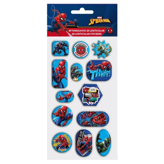 Εικόνα της ΑΥΤΟΚΟΛΛΗΤΑ 3D LENTICULAR 10X22 SPIDERMAN