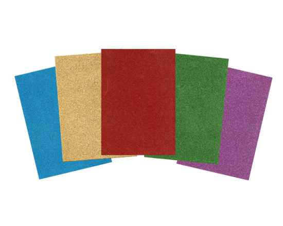 Picture of SHEETS FOAM  A4 GLITTER DIFFERENT COLORS SET 5 PCS