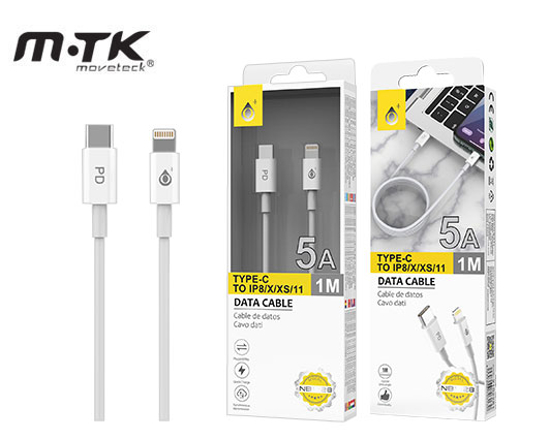 Picture of MTK CABLE FOR IPHONE 5-11 TYPE C 5A 1m 2102281 WHITE