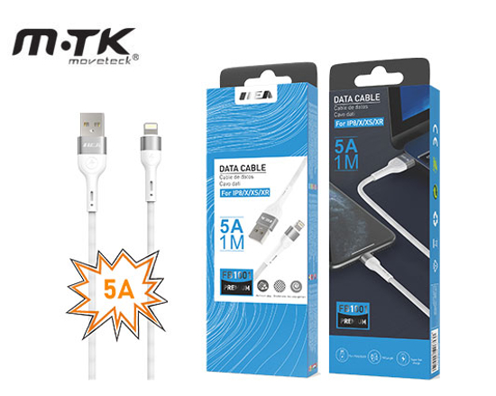 Εικόνα της MTK ΚΑΛΩΔΙΟ ΓΙΑ IPHONE 5-12 USB 2.0 5Α 1m FB1001 ILEA 1100011 ΛΕΥΚΟ