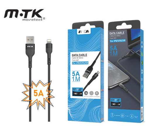 Εικόνα της MTK ΚΑΛΩΔΙΟ ΓΙΑ IPHONE 5-12 USB 2.0 5Α 1m FB1001 ILEA 1100012 ΜΑΥΡΟ