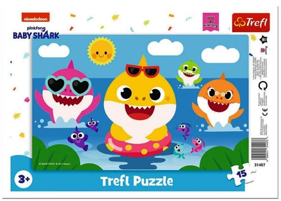 Picture of Puzzle Baby shark - Happy Sharks 15 pieces 3+ Years Trefl