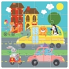 Picture of MAGNETIC PUZZLE ANIMALS IN THE CITY 18X18X1.3CM 60PCS LUNA 3+