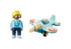 Picture of PLAYMOBIL Pilot with airplane 1.2.3 71159