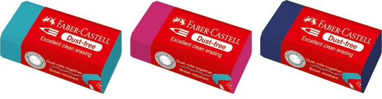 Εικόνα της ΓΟΜΑ FABER CASTELL DUST-FREE 2019 ΔΙΑΦΟΡΑ ΧΡΩΜΑΤΑ