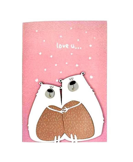 Picture of GREETING CARD "LOVE U..." - BEARS