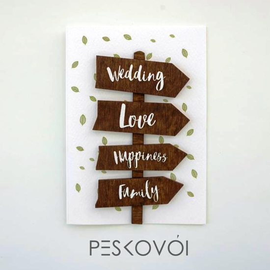 Εικόνα της ΕΥΧΕΤΗΡΙΑ ΚΑΡΤΑ "WEDDING LOVE HAPPINESS FAMILY"