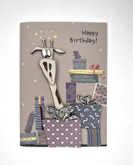 Picture of GREETING CARD "HAPPY BIRTHDAY" - GIRAFFE GIFTS