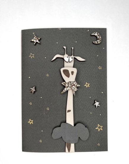 Picture of GREETING CARD GIRRAFE STAR